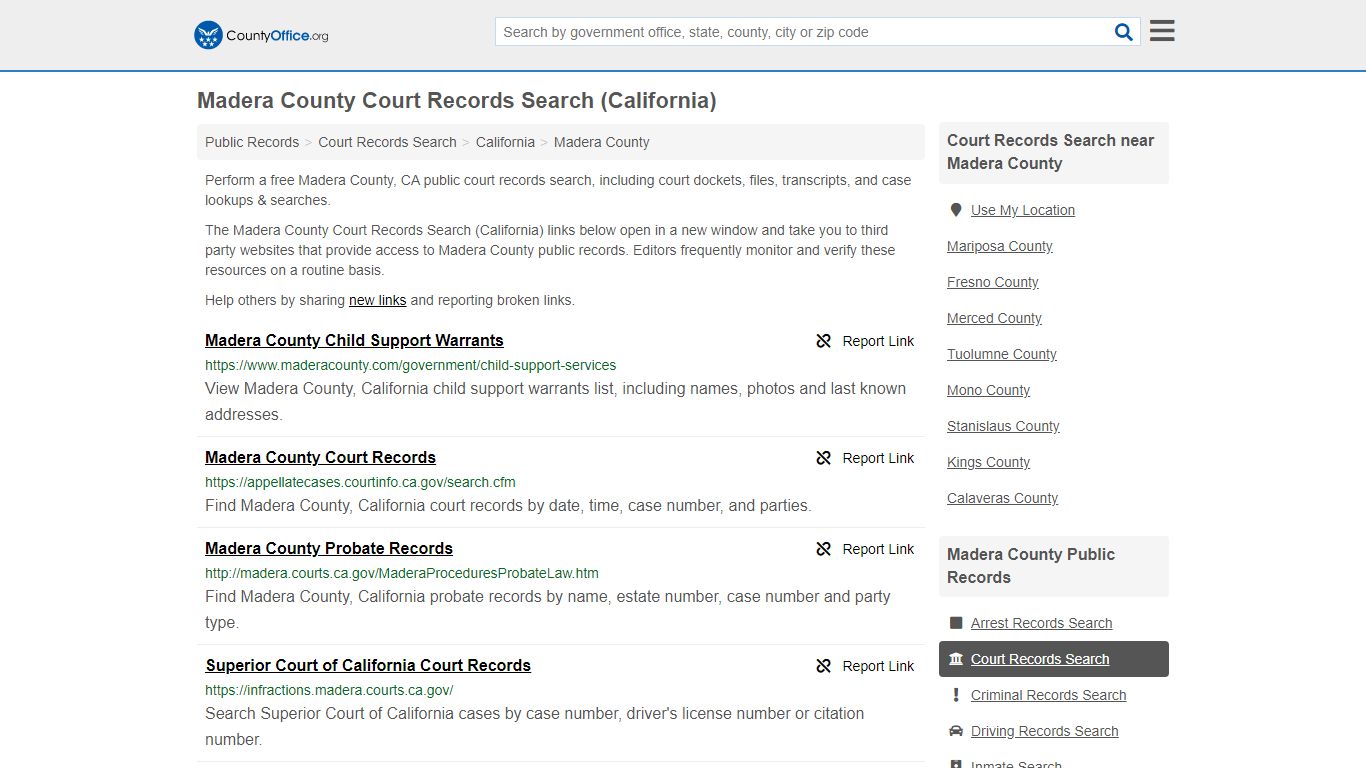 Court Records Search - Madera County, CA (Adoptions ...